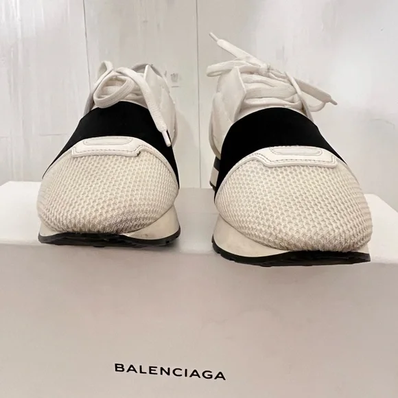 Balenciaga Blanc Noir /White Sneakers 39 / 8.5 - Picture 6 of 16